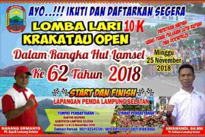 Sambut Hut Lamsel ke 62, Dispora Lamsel  Gelar Lomba Lari Open 10 K
