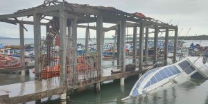 Kapal Patroli Napoleon Yang Berada di Dermaga Bom Nyaris Tengelam, DKP Lamsel Cuex Saja