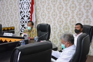 Walikota Metro Ikuti Video Conference Penyerahan DIPA