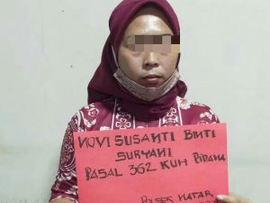 Mencuri di Swalayan Mall Candra Natar, Wanita Asal Oku Timur  di Tangkap Polisi