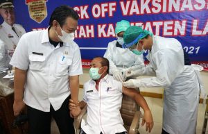 Giliran Pejabat dan ASN di Pemkab Lampung Selatan Jalani Vaksinasi Covid-19