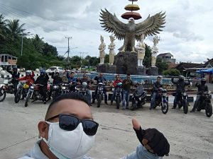 Perjalanan Komunitas Motor Salai Tabuan Menuju Objek Wisata di Kabupaten Pesawaran
