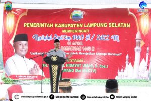 Bupati Lamsel Hadiri Peringatan Nuzulul Qur’an 1443 Hijriah