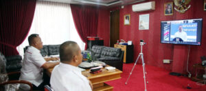 Bupati Lamsel Ikut Rapat Secara Virtual MOU APIP Bersama Kejagung dan Polri