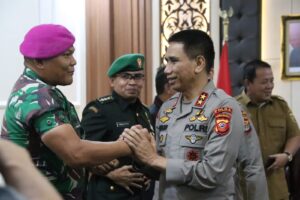 Wujudkan Sinergitas, Danbrigif 4 Marinir/BS  Hadiri Undangan Pisah Sambut Kapolda Lampung