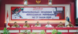 Pemkab Lamsel Sosialisasi Permendagri Nomor 77 Tahun 2020
