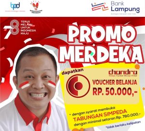 Hadirkan Promo Merdeka, Buka tabungan Simpeda Bank Lampung Dapat Voucher Belanja