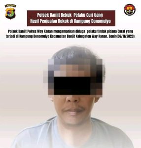 Polsek Banjit Bekuk Pelaku Curi Uang Hasil Penjualan Rokok di Kampung Donomulyo