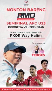 Rahmat Mirzani Djausal Ajak Nobar U23 Bertabur Hadiah
