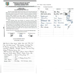 Kampung Gunung Baru Kecamatan Gunung Labuhan Laksanakan Monitoring Khusus, Bangunan Siring Pasang Di Dusun 2