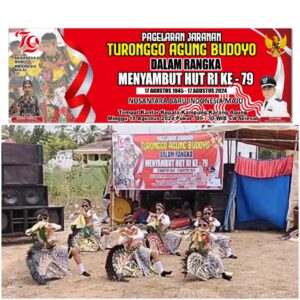 Tasyakuran HUT RI ke-79 Kampung Karang Agung Gelar Kesenian Kuda Lumping Turonggo Agung Budoyo