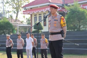 Kapolres Pimpin Apel Tekab 308 Presisi Polres Way Kanan Dan Siap Amankan Pilkada Serentak 2024