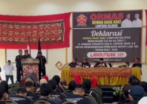 Dewan Anak Adat Lamsel Gelar Deklarasi Dukung Pasangan Nanang – Antoni di Pilkada 2024