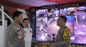 Personel Polda Lampung jaga Kondusifitas perayaan tahun baru