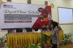 Polres Lampung Selatan Terjunkan 158 Personel Amankan Penetapan Pasangan Bupati dan Wakil Bupati Terpilih