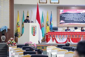 Gubernur Beri Jawaban atas Pemandangan Umum Fraksi Terhadap Raperda APBD 2026