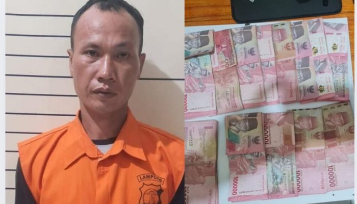 Tersangka Pencuri Uang dari Korban Terjatuh Diringkus Polisi di Kalianda