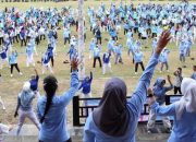 Haornas 2025 di Kalianda: Zita Anjani Pimpin Senam Massal Penuh Keceriaan